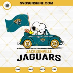 Snoopy Car Jacksonville Jaguars SVG PNG DXF EPS Cut Files
