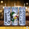 3D Puff Snoopy Merry Christmas 20oz Tumbler Wrap PNG File