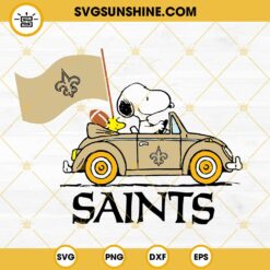 Snoopy Car New Orleans Saints SVG PNG DXF EPS Cut Files