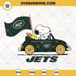 Snoopy Car New York Jets SVG PNG DXF EPS Cut Files