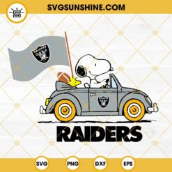 Snoopy Car Oakland Raiders SVG PNG DXF EPS Cut Files