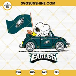 Snoopy Car Philadelphia Eagles SVG PNG DXF EPS Cut Files