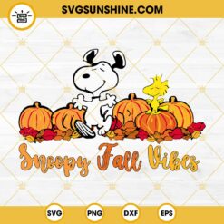Snoopy Fall Vibes SVG, Snoopy Pumpkins Halloween SVG PNG Files