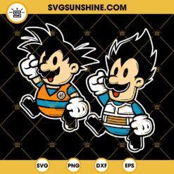 Son Goku Vegeta Super Mario Bros SVG, Dragon Ball SVG PNG DXF EPS Files