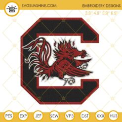 South Carolina Gamecocks Logo Embroidery Design Files