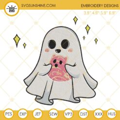 Spooky With Conchas Ghost Embroidery Design Files