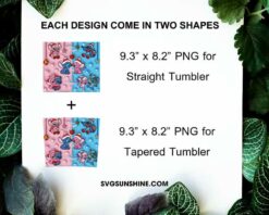 Stitch And Angel Merry Christmas 3D 20oz Tumbler Wrap PNG File