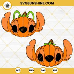 Stitch And Angel Pumpkin Halloween SVG PNG DXF EPS Files