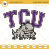 TCU Horned Frogs Logo Embroidery Design Files