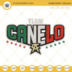 Team Canelo Embroidery, Canelo Alvarez Embroidery Design Files