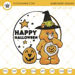 Tenderheart Bear Care Bears Happy Halloween Embroidery Design Files