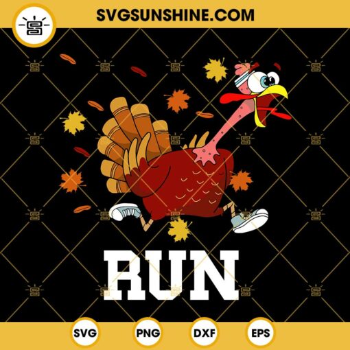Thanksgiving Turkey Run SVG, Funny Turkey SVG, Thanksgiving Day SVG, Running Turkey SVG