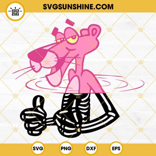 The Pink Panther Show SVG, Pink Panther Skeleton SVG PNG DXF EPS