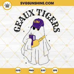 LSU Tigers Boo Jee Ghost Halloween SVG PNG DXF EPS Files