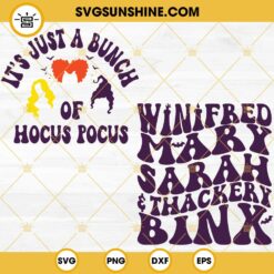 Winifred Mary Sarah Hocus Pocus SVG PNG DXF EPS Cut Files