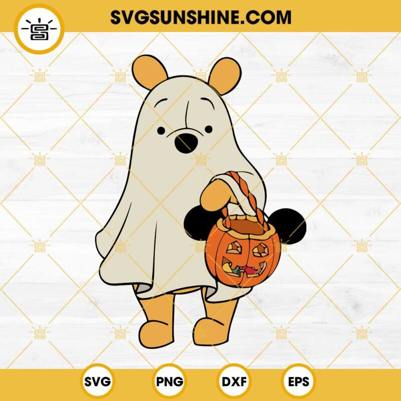 Winnie Pooh Halloween SVG, Pooh Spooky Season SVG, Halloween Pooh