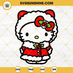 Christmas Hello Kitty SVG DXF EPS PNG Vector Clipart