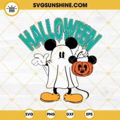 Halloween Mickey Ghost Pumpkin SVG, Mickey Halloween SVG, Pumpkin Mouse Ears SVG