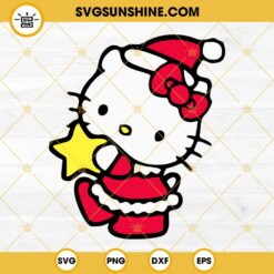 Hello Kitty Christmas SVG, Hello Kitty Santa Claus SVG PNG Files