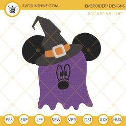 Mickey Mouse Ghost Halloween Embroidery Designs