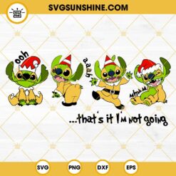Stitch Elf That's It I'm Not Going SVG, Stitch Christmas SVG PNG DXF EPS Files