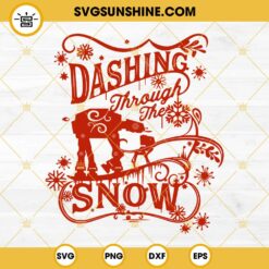 AT-AT Dashing Through The Snow SVG, Star Wars Christmas SVG EPS PNG DXF