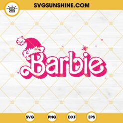 Barbie Merry Christmas SVG, Barbie Santa Hat SVG PNG DXF EPS Files