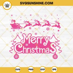 Barbie On Sleigh SVG, Barbie Merry Christmas SVG PNG DXF EPS Cut Files