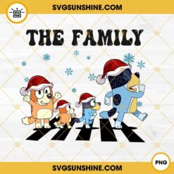 Bluey Family Christmas Abbey Road PNG, Bluey The Family Christmas PNG Design Files