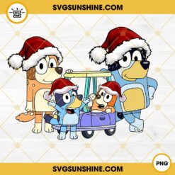 Bluey Family Merry Christmas PNG, Bluey Christmas PNG Design Files