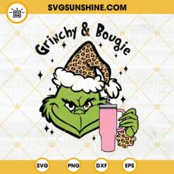 Grinchy and bougie grinch Svg, Leopard Grinch Svg, Basic Grinch Svg, Bad and Grinchy Svg