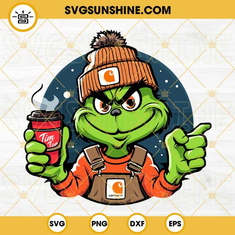 Carhartt Grinch Tim Hortons Coffee SVG, Bougie Grinch SVG, Grinch