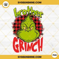 Buffalo Plaid Brother Grinch PNG File Designs