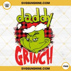 Buffalo Plaid Daddy Grinch PNG, Dad Christmas PNG File Designs