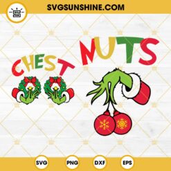 Chest Nuts Grinch Couple SVG, Grinch Merry Christmas SVG PNG EPS DXF