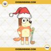 Chilli Heeler Santa Hat Christmas PNG, Bluey Christmas PNG