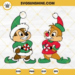 Chip And Dale Merry Christmas SVG, Disney Christmas SVG PNG EPS DXF