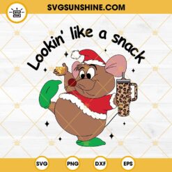 Gus Gus Lookin Like A Snack Leopard Tumbler Svg, Cute Gus Gus Christmas Svg, Cinderella Mouse Svg