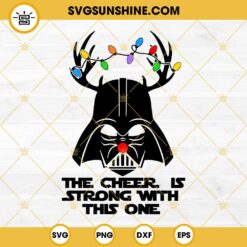 Darth Vader Rudolph Christmas SVG, Star Wars Christmas Light SVG EPS PNG DXF