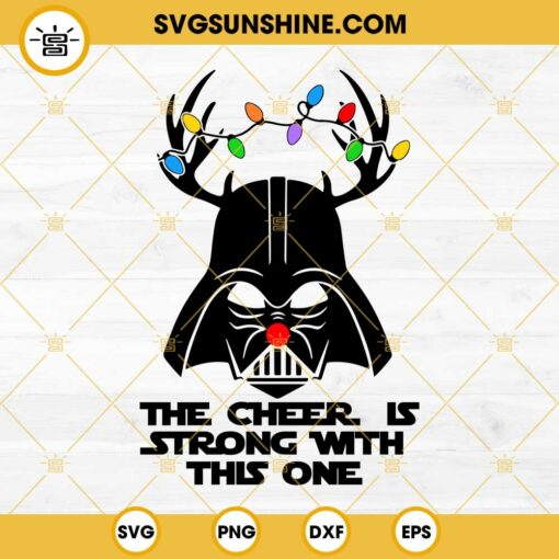 Darth Vader Rudolph Christmas SVG, Star Wars Christmas Light SVG EPS PNG DXF