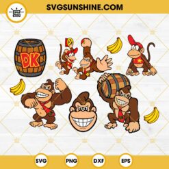 Donkey Kong Bundle SVG, Donkey Kong And Diddy Kongs SVG EPS PNG DXF