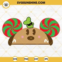 Goofy Gingerbread Hat Ears SVG, Disney Christmas SVG PNG DXF EPS