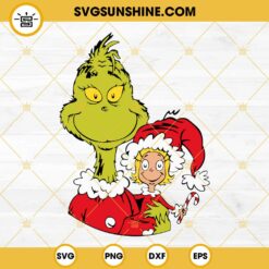 Grinch And Cindy Lou Who Santa Claus SVG, Grinch SVG, Cindy Lou Who SVG