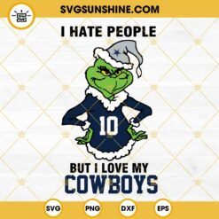 Grinch Las Vegas Raiders Christmas SVG, I Hate People But I Love My Raiders Football SVG PNG DXF EPS Cut Files