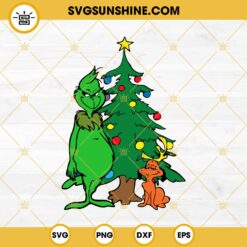Grinch And Max Dog SVG, Grinch Christmas Tree SVG PNG Files