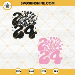 Happy New Year 2024 Disco Ball Bundle SVG PNG EPS DXF Files
