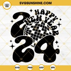 Happy New Year 2024 SVG, Disco Ball New Year SVG, 2024 SVG