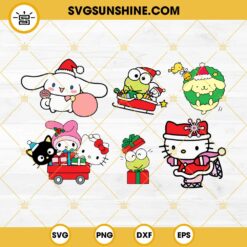 Hello Kitty And Friends Christmas SVG PNG DXF EPS Files Bundle