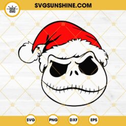 Jack Skellington Santa Claus Hat SVG, Nightmare Before Christmas SVG PNG EPS DXF