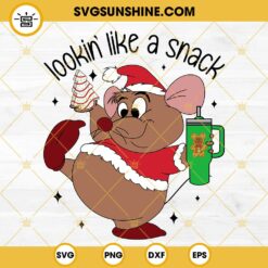 Pink Gus Gus Lookin Like A Snack SVG, Cinderella Disney Christmas SVG PNG Files